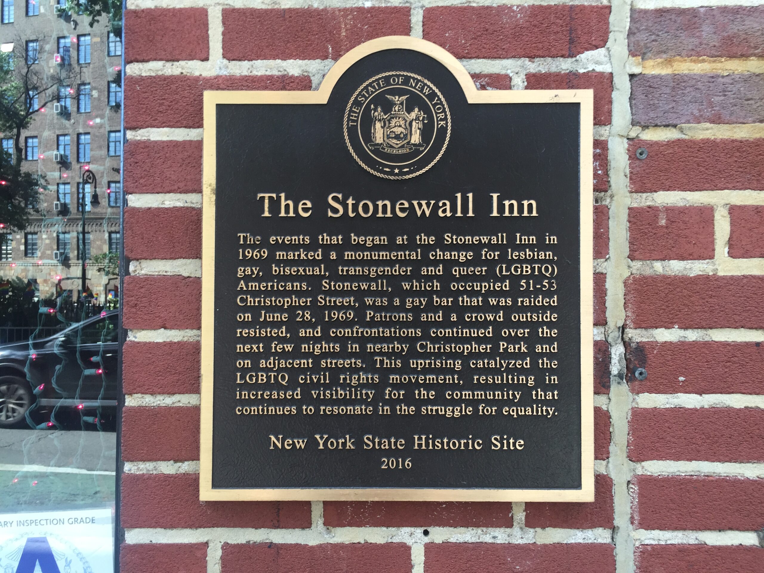 Stonewall Inn Plaque